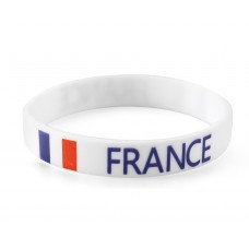 France White World Cup Olympics Silicone Wristband (Pack of 1)