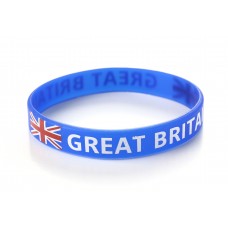 Great Britain Blue Union Jack Silicone Wristbands (Pack of 1)