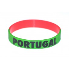 Portugal Green and Red World Cup Olympics Silicone Wristband (Pack of 1)