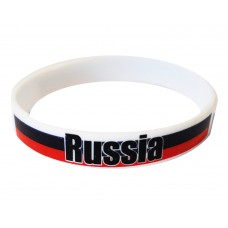 Russia White World Cup Olympics Silicone Wristband (Pack of 1)