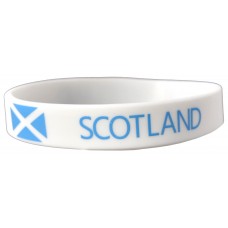 Scotland White World Cup Olympics Silicone Wristband (Pack of 1) Scotland White World Cup Olympics Silicone Wristband (Pack of 1)