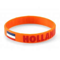 Netherlands Orange World Cup Olympics Silicone Wristband (Pack of 1)