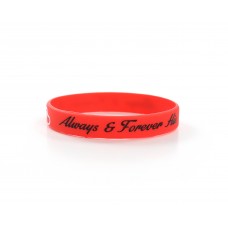 Always and Forever His Red Valentines Day Silicone Wristband (Pack of 1)