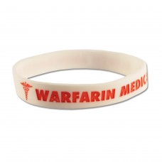 Medical Alert Warfarin Medicated Anticoagulant Silicone Wristband (Pack of 1)