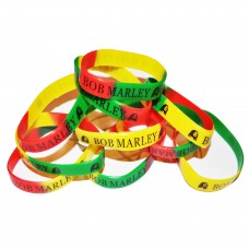 Bob Marley Rasta Silicone Wristband (Pack of 1)