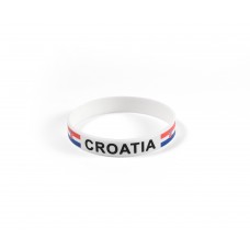 Croatia White World Cup Olympics Silicone Wristband (Pack of 1)