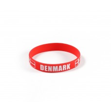 Denmark Red World Cup Olympics Silicone Wristband (Pack of 1)