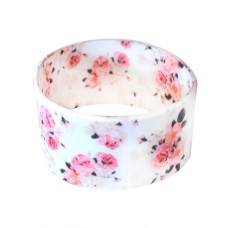 Flower Floral Large Silicone Wristband (Pack of 1)