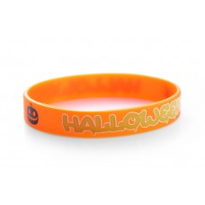 Halloween Trick Or Treat Orange Silicone Wristband (Pack of 1)