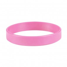 Plain Neon Pink Silicone Wristband (Pack of 1)