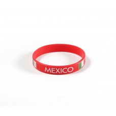 Mexico Red World Cup Olympics Silicone Wristband (Pack of 1)