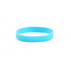 Plain Sky Blue Silicone Wristband (Pack of 1)