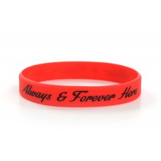 Always and Forever Hers Red Valentines Day Silicone Wristband (Pack of 1)