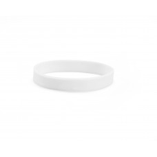 Plain White Silicone Wristband (Pack of 1)