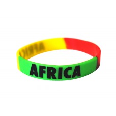 Africa Multi Coloured Silicone Wristband (Pack of 1)